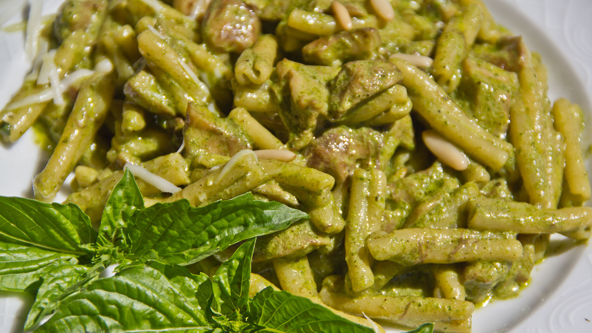 Caserecce pesto e porcini