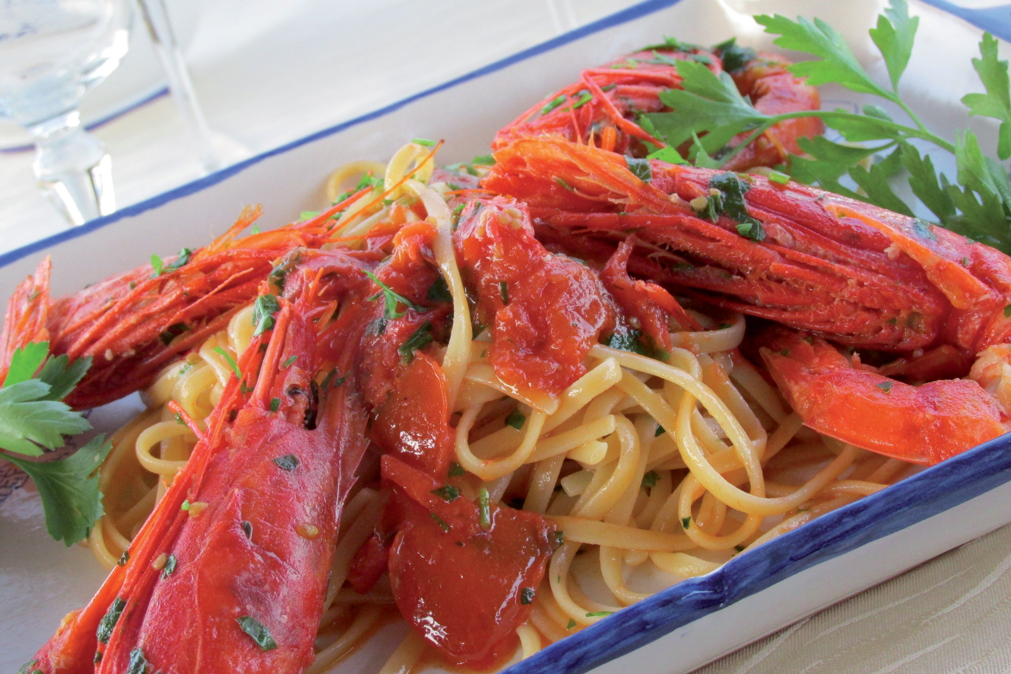 Linguine ai gamberoni